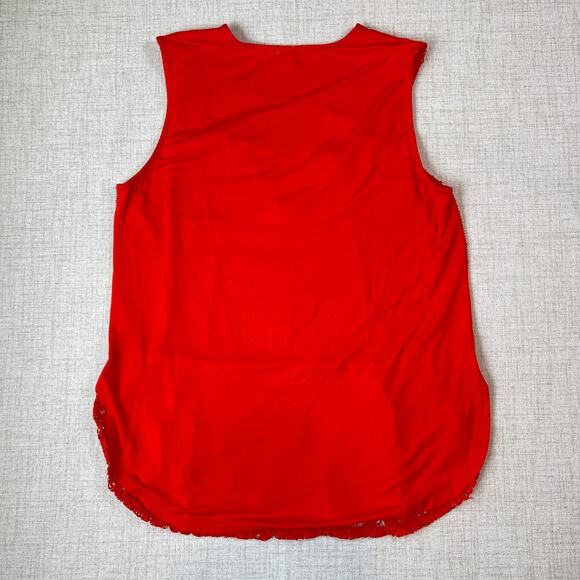Tiny by Anthropologie Red Gardenia Lace Top Feminine Women's M - Picture 3 of 8